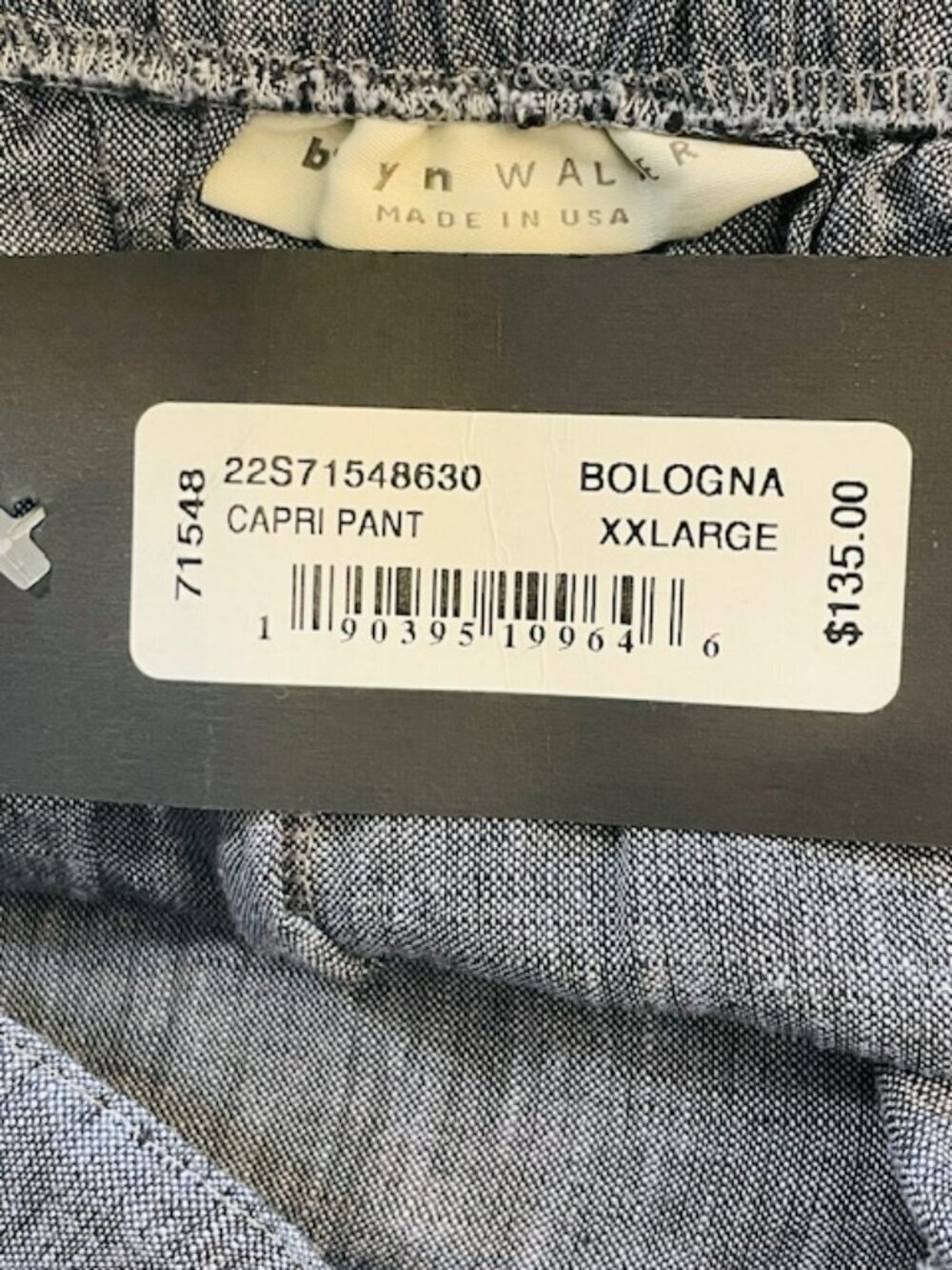 Bryn Walker Bologna Linen Capri Pants Lagenlook Pull On Coastal Trousers NWT XXL - Picture 5 of 6